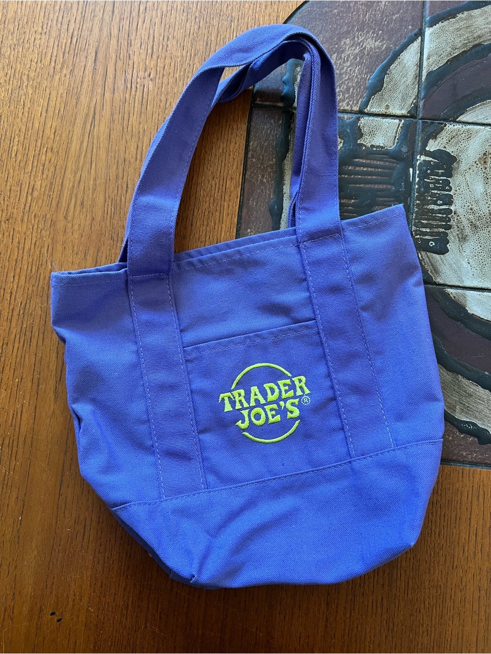 Trader Joe’s Mini Canvas Tote Halloween Purple